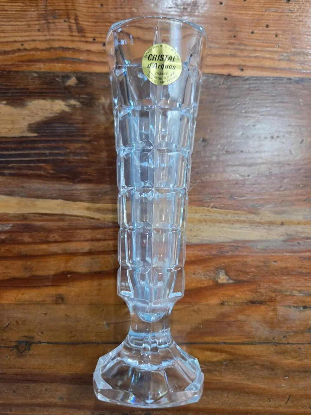 Cristal d'Arques 24% Genuine Lead Crystal Bud Vase Made In France 6 3/4